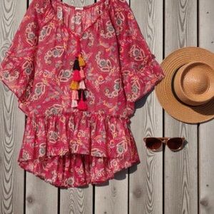 Paisley Pink Mini Dress